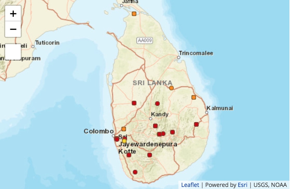 map of people groups in Sri Lanka