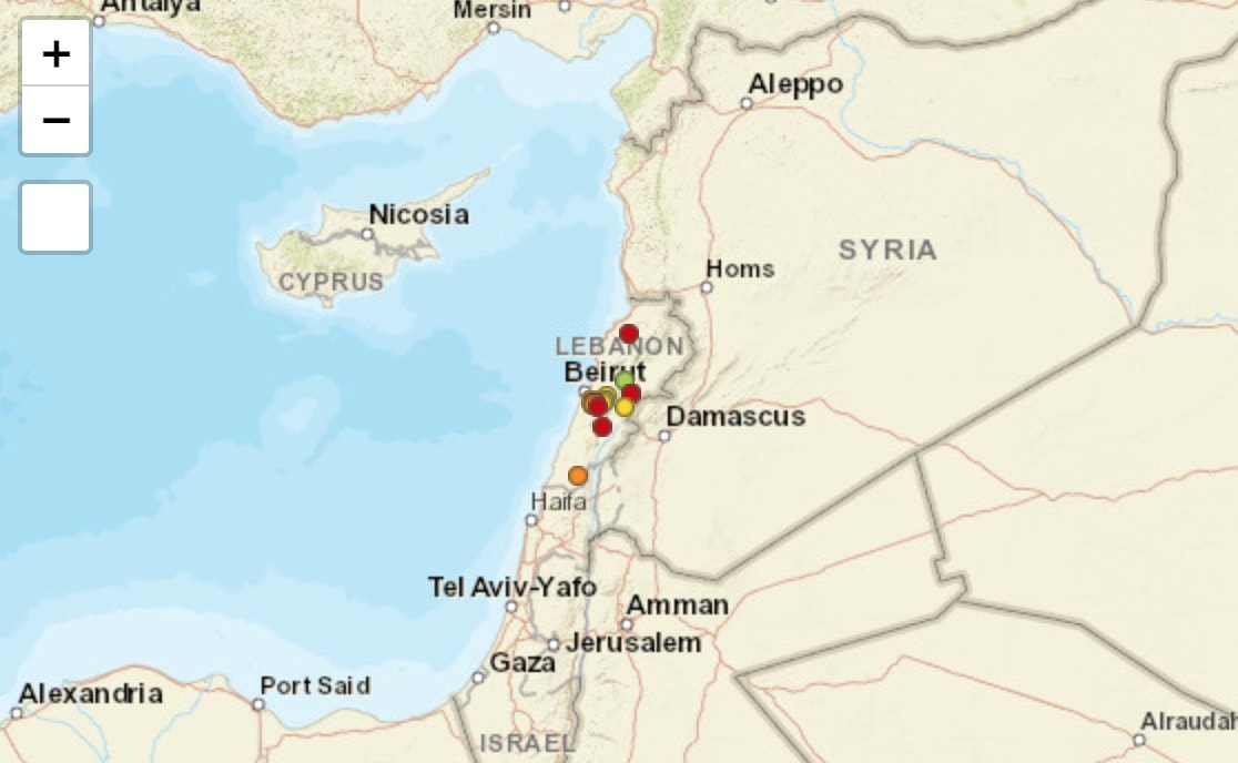 map of people groups in Lebanon