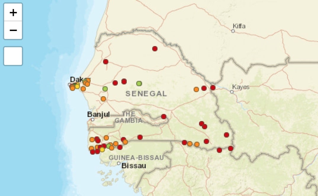 map of people groups in Senegal