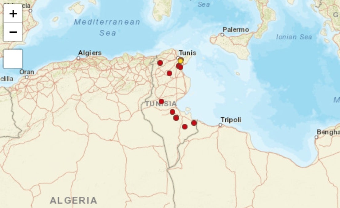 map of people groups in Tunisia